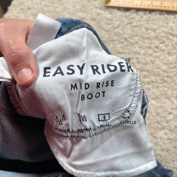 Lucky Brand Easy Rider Mid Rise Boot Jeans Distressed Medium Wash Women's 2 26R - Picture 9 of 14